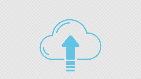 Animated Cloud Upload Animation -Technology &amp; Storage Solution Stock Footage 322989135
