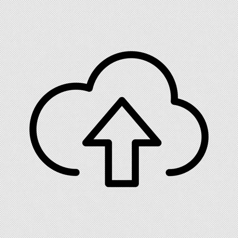Animated Cloud Upload Icon with Alpha Channel Stock Footage 342048882
