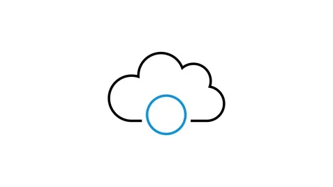 Animated cloud upload icon sequence demonstrating data transfer and cloud s.. Видео 317829178