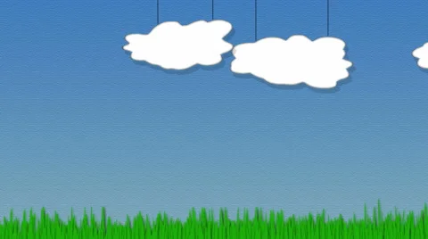 Animated Clouds and Grass Stock-Footage 54053095