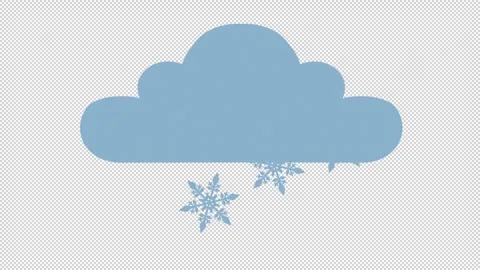Animated clouds with falling snowflakes covering the sun. Stock Footage 276413324