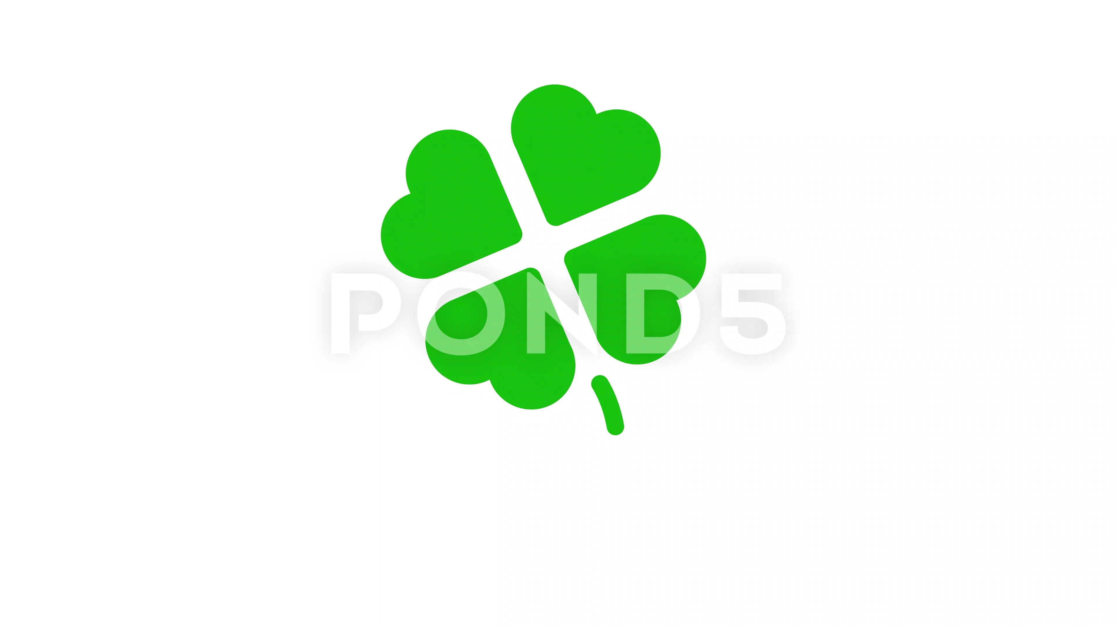 Animated clover leaf icon. Animation, pi... | Stock Video | Pond5