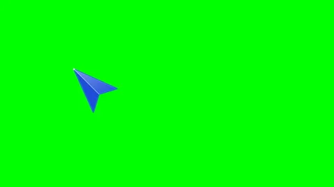 Animated Cobalt Pointer Arrow Green Screen Motion Overlay Stock-Footage 347447637