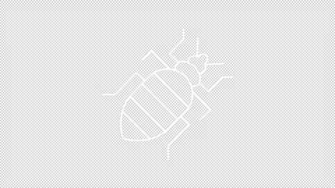 Animated cockroach white icon Stock Footage 277560626