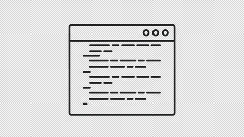Animated coding icon Stock Footage 305456968