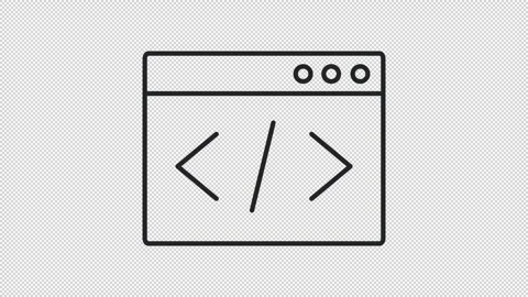 Animated coding icon Stock Footage 305456969