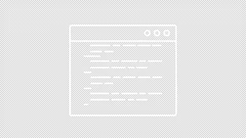 Animated coding white icon Stock Footage 305458398
