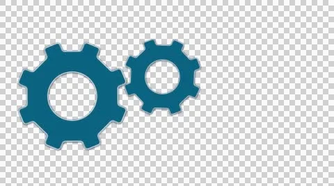 Animated cogs icon logo for video Stock Footage 42571741