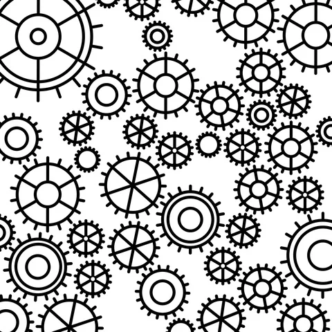 An animated cogwheel pattern background 動画素材 100824811