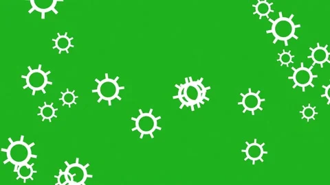 Animated cogwheels moving around on green screen footage Stock Footage 231209904