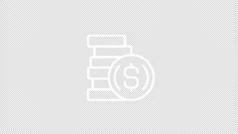 Animated coins stack white line icon Stock Footage 223118758