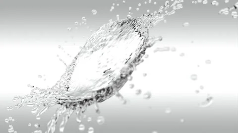 Animated colliding two water droplets 2 in 4k Stock Footage