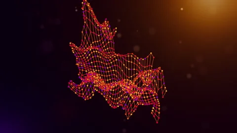 Animated Colombia Neural Network Technology Map Visualization Stock Footage 337286370