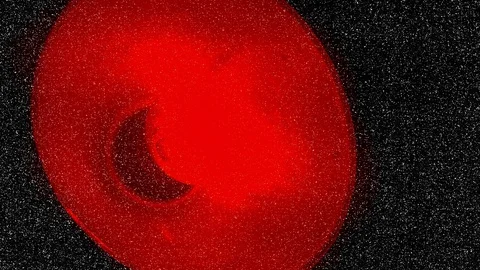 Animated color visuals on black background. Noisy glitches loop. Stock-Footage 129043474