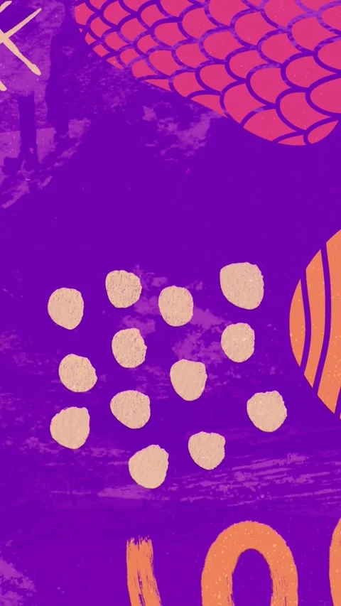 Animated colored background made of various kinds of figures Stock Footage 305993844