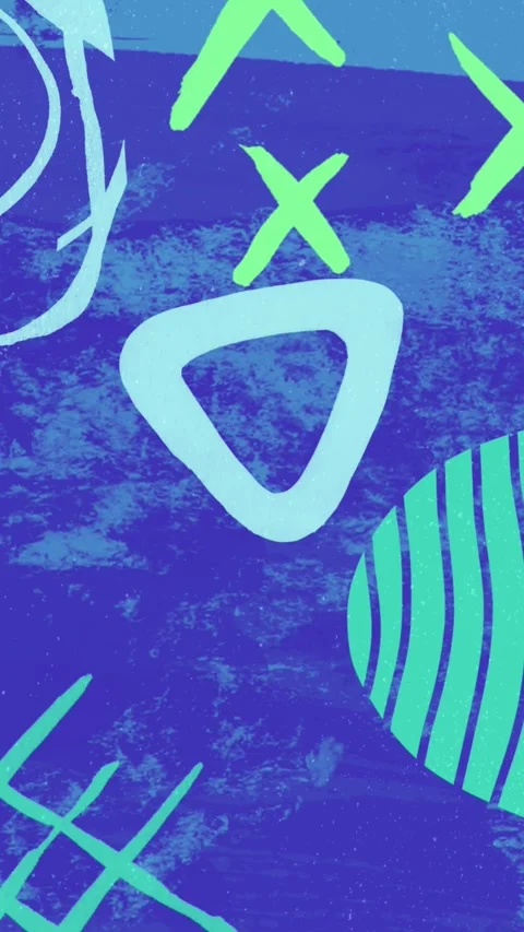 Animated colored background made of various kinds of figures Stock Footage 305993896