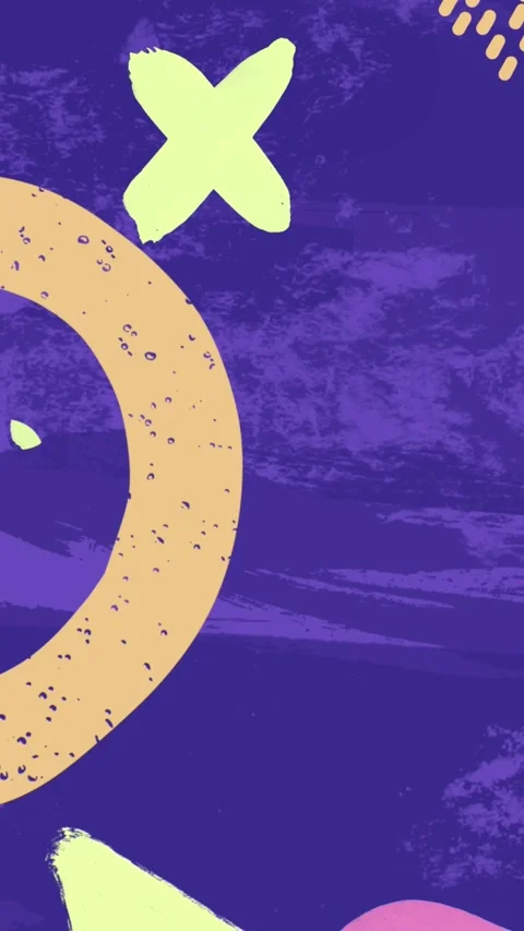 Animated colored background made of various kinds of figures Stock Footage 305993943