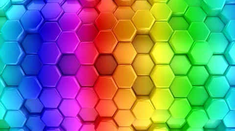 Animated Colored Honeycombs Stock Footage 66258494