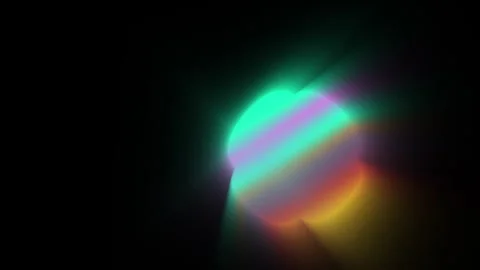 Animated colored light in the black screen Video stock 313075199