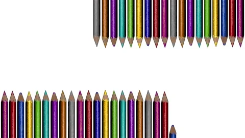 Animated Colored Pencils Background Video stock 157073448