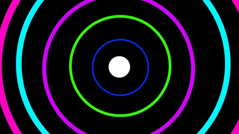 Animated colored shaking subwoofer circles. 스톡 동영상 95003604