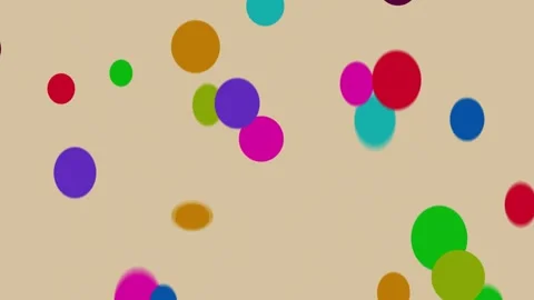 Animated colorful 2d bouncing balls in random movement as motion graphic backgro Stock Footage 303687948