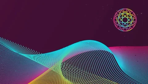 Animated colorful abstract motion background 스톡 동영상 345835391