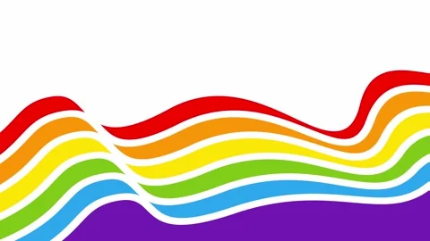 Animated colorful background of wavy transition curves Stock Footage 277074351