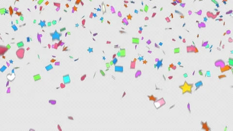 Animated Colorful Confetti Falling Stock Footage 248967110