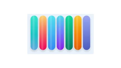 Animated Colorful Equalizer Bars Icon on White Background Vídeos de archivo 334371151
