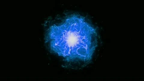 Animated colorful fire ball effect isolate on black background. Stock Footage 223290655