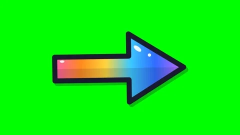 Animated Colorful Gradient Arrow Pointing Right Video stock 348191490