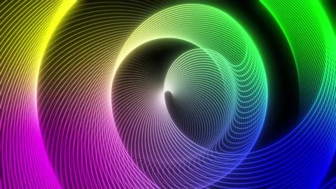 Animated colorful gradient waves background with a dynamic swirl pattern. V.. Stock Illustration