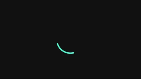 Animated Colorful Loading Circle on Black Screen Stock Footage 258678275