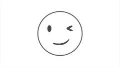 Animated colorful looping sad face emoji... | Stock Video | Pond5