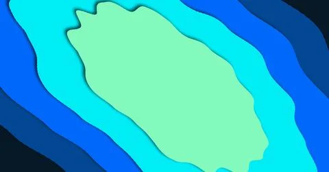 Animated colorful paper layers loop. Organic flowing shapes with soft shado.. 库存插图