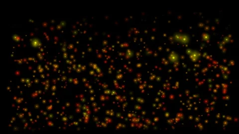 Animated Colorful particles on black background. Видео 334903571