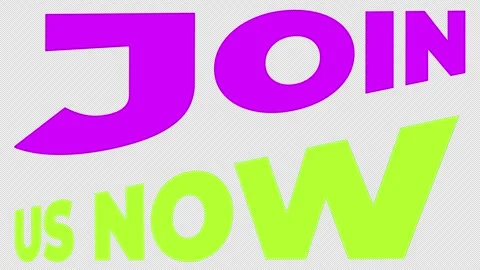 Animated Colorful Text Join Us Now Transparent 動画素材 332133292