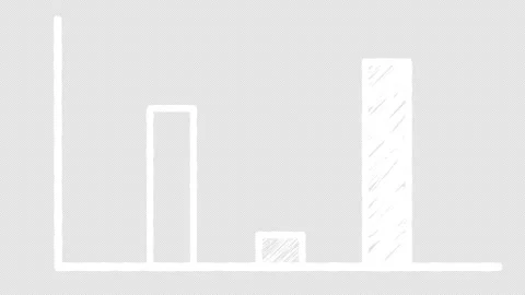 Animated column bar chart loading bar cartoon pencil scribble hand drawn sketch Stock Footage 304633051