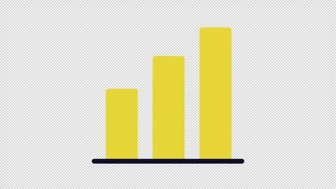 Animated column chart glyph color icon Video stock 307906664