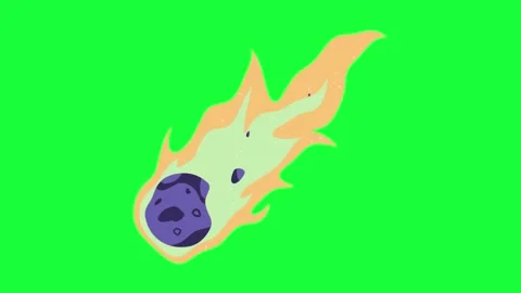 Animated comet icon background, logo symbol, social media green screen Stock Footage 260123845