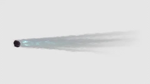 Animated Comet with Transparency for Compositing Stock Footage 300971298
