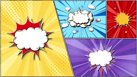 Animated Comic Background for Dynamic Speech Bubble Stock Footage 242133854