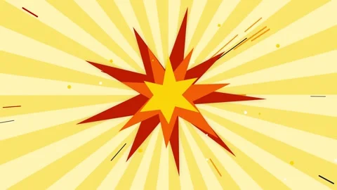 Animated comic book explosion background motion graphic Stock Footage 346150067