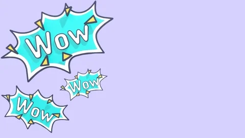 Animated Comic Lettering Wow With Copy Space. Stock Footage 276870746
