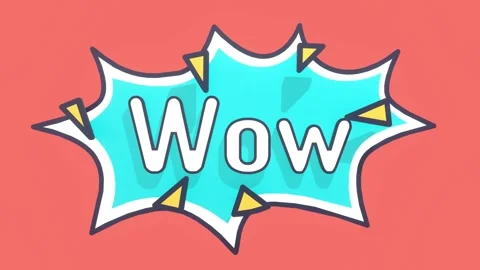 Animated Comic Lettering Wow. Stock Footage 276870748