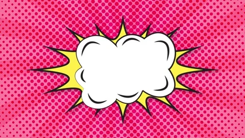 Animated comic  looped pop art background with cloud. Stock Footage 277997925