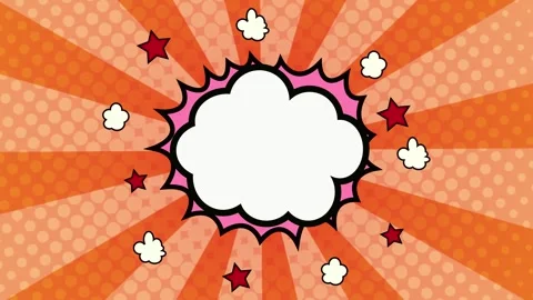 Animated Comic orange color Background for Dynamic Speech Stock Footage 278282565