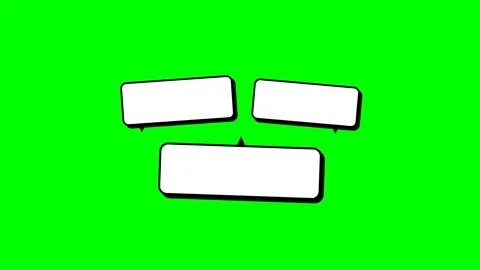 Animated Comic Style Speech Bubbles on Green Screen 库存影片 347627018