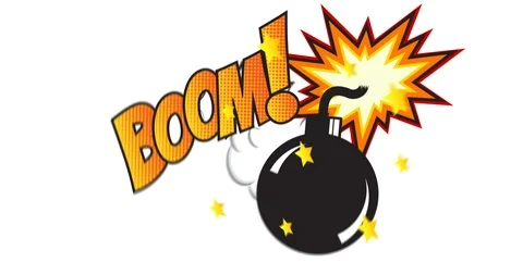 Animated Comic Text Stock Footage 107855383